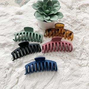 Large Hair Claw Clips- Set of 5